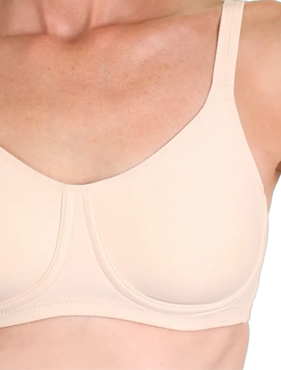 Trulife Lilly Bra, Beige | Nude Trulife Lilly Mastectomy Bras | Seamless Mastectomy Bras