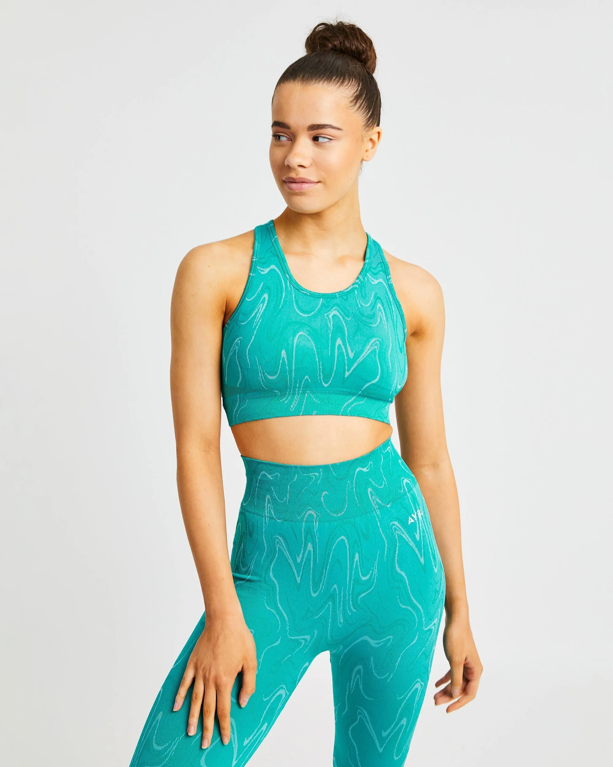 Velocity Seamless Sports Bra - Turquoise