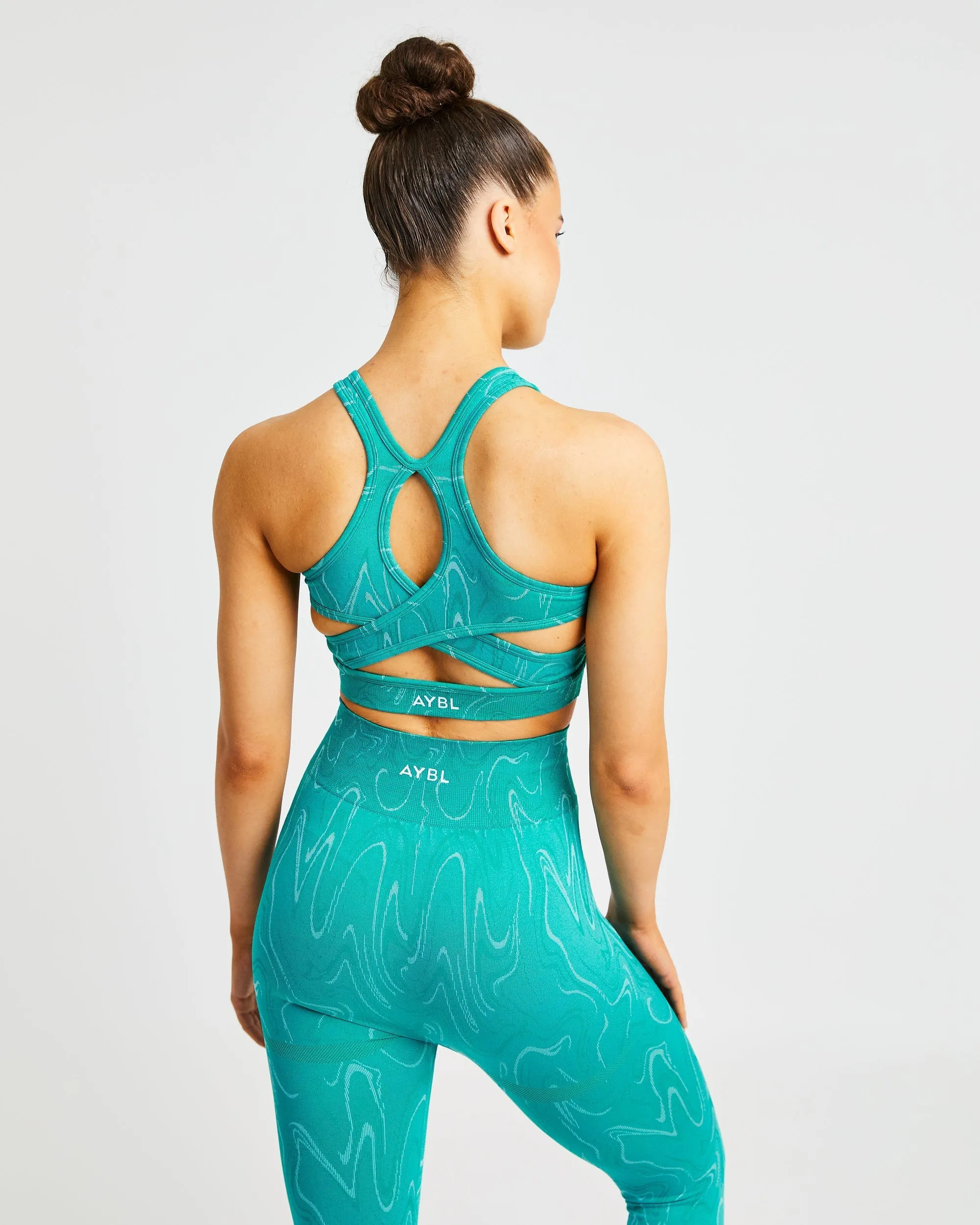 Velocity Seamless Sports Bra - Turquoise