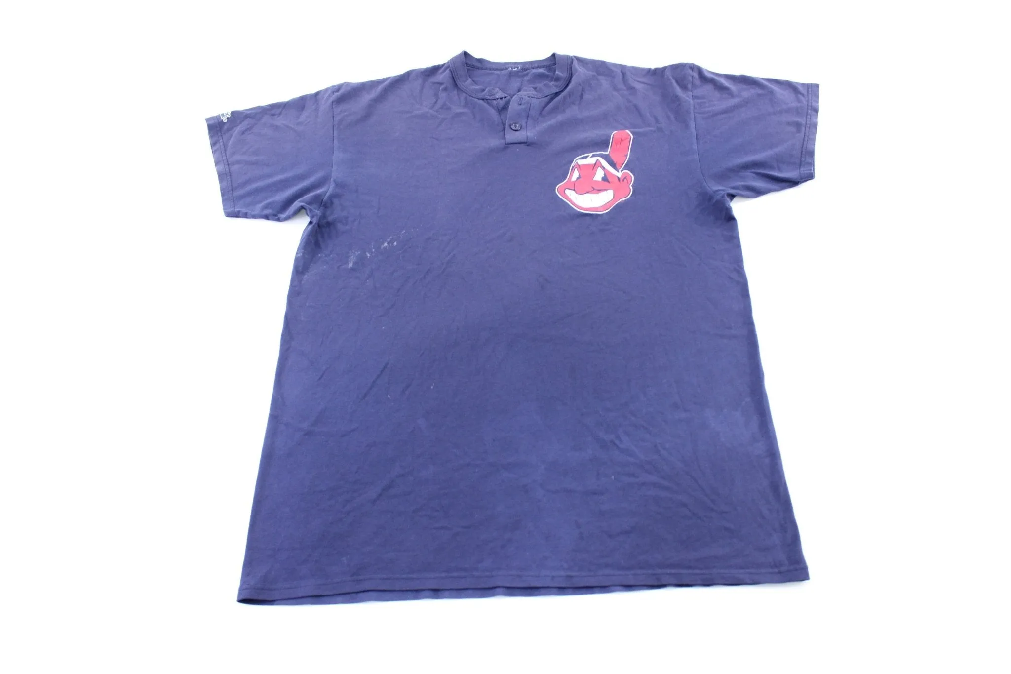 Vintage Majestic Cleveland Indians Henley T-Shirt