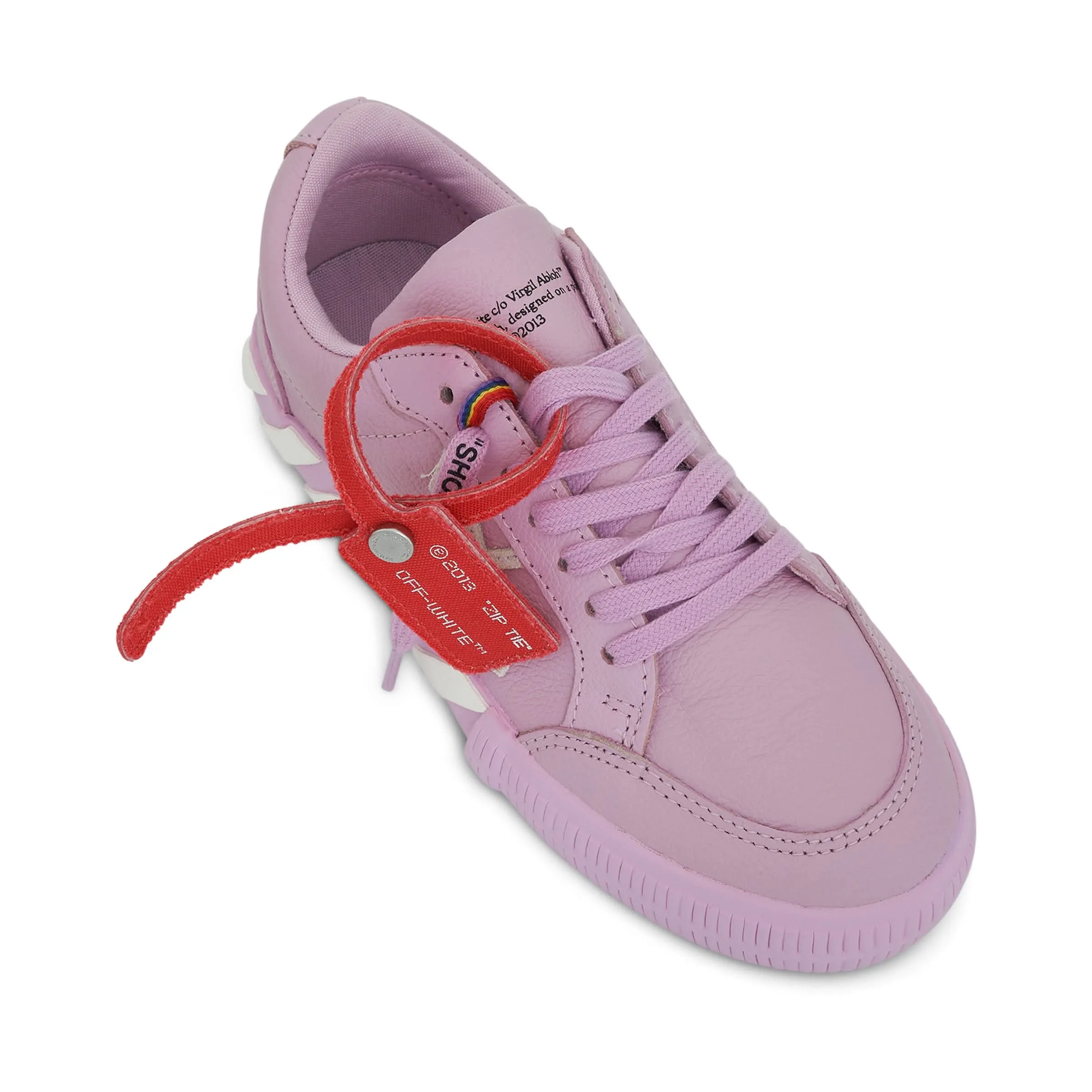 Vulcanized Lace Up Sneaker in Pink/White