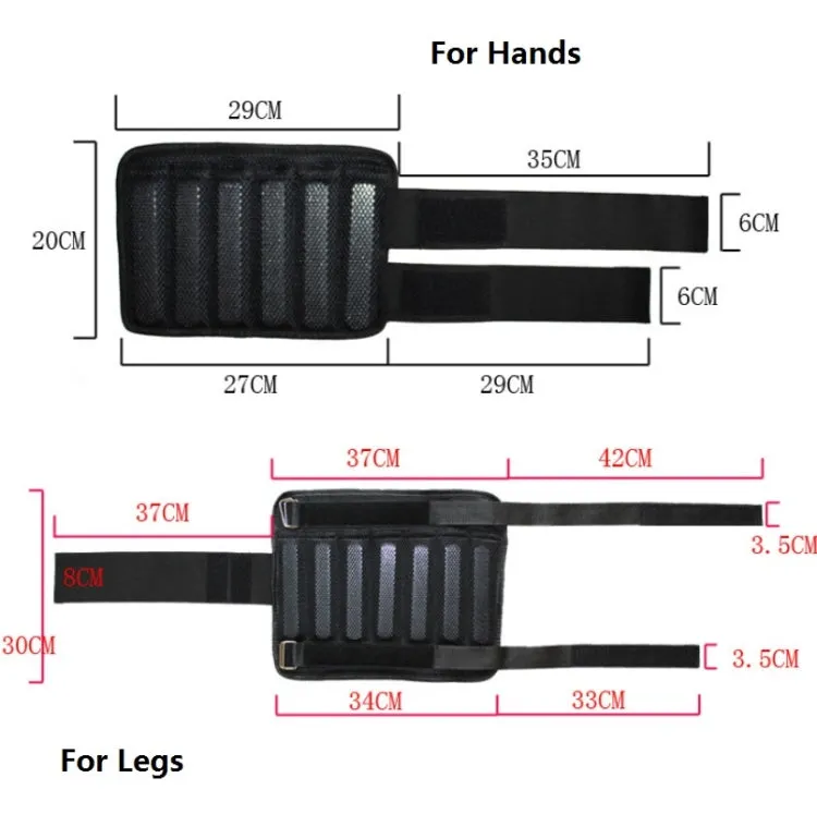 Weight-Bearing Running Sandbag Leg&Hand Lead Steel Plate Adjustable Sports Invisible Sandbag, Weight: 3kg for Legs