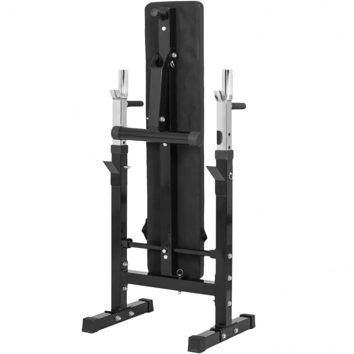 Weight Bench - Black with 100KG Vinyl Weight - Springlock (Combo)