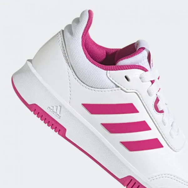 WHITE AND PINK ADIDAS TENSAUR SPORT TRAINING LACE SHOES