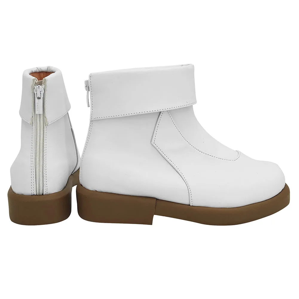 White Boots Halloween Costumes Accessory Cosplay Shoes