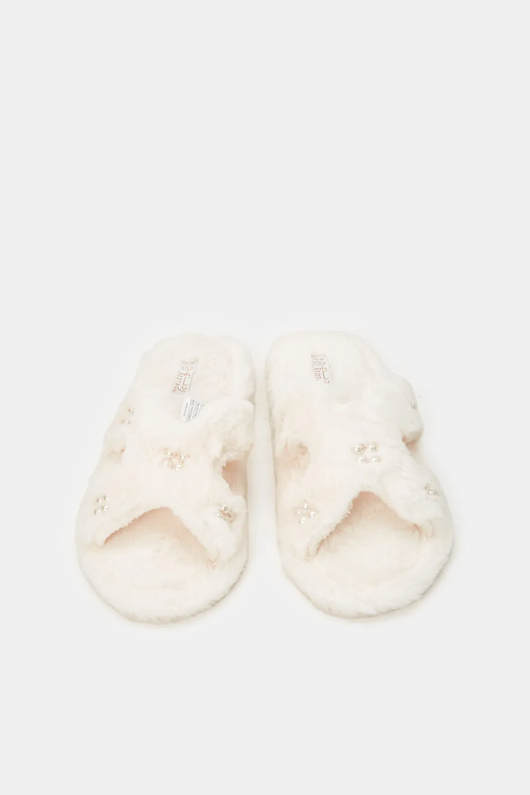 Women Ivory Pearls Slipper