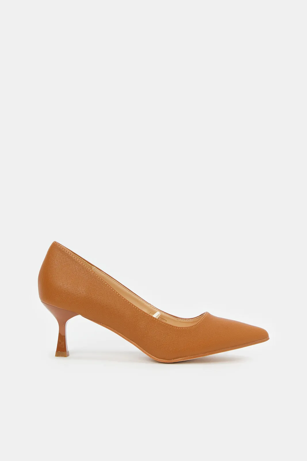 Women Tan Classic Court Shoes