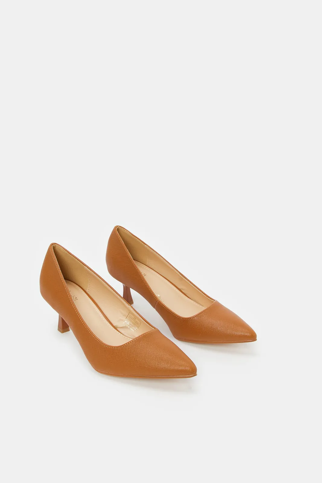 Women Tan Classic Court Shoes