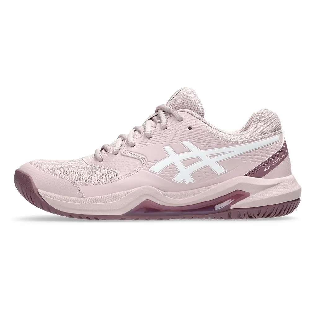 Womens Gel-Dedicate 8 Tennis Shoes Watershed Rose and White