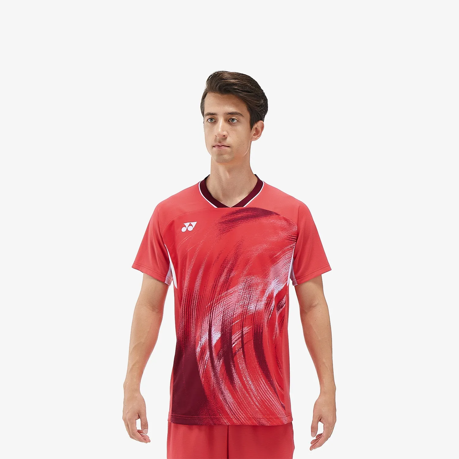 Yonex Men's Crew Neck Tournament Shirt 10568PR (Pearl Red)